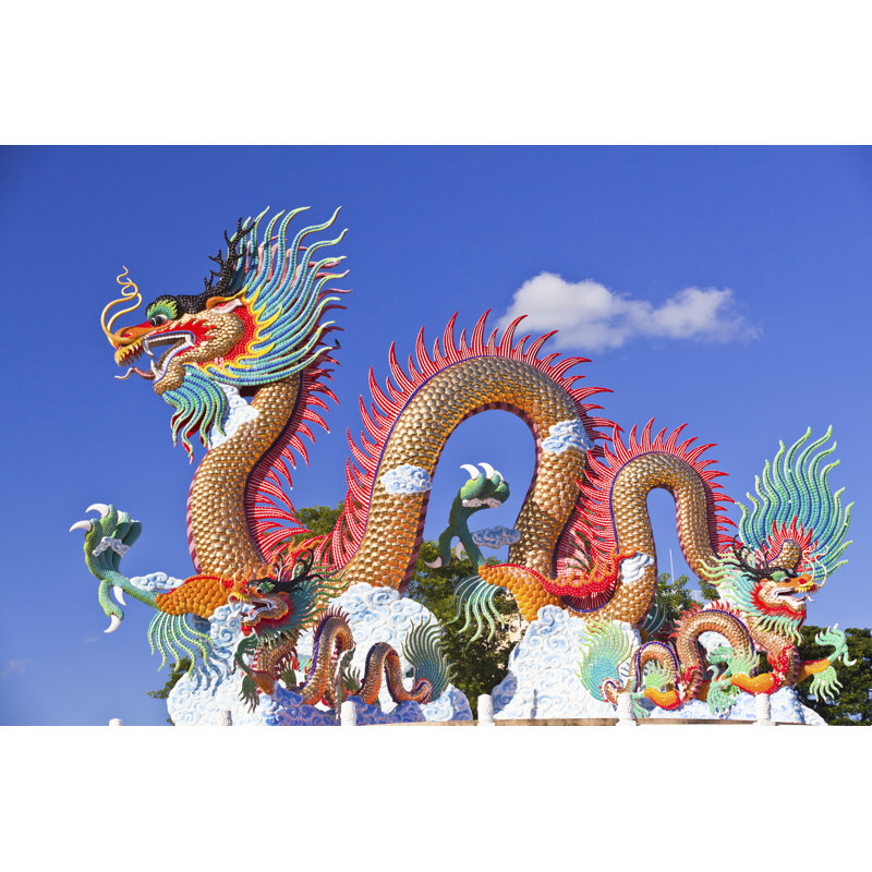 Dragon chinois, H 8 po x l 12 po x P 1,25 po