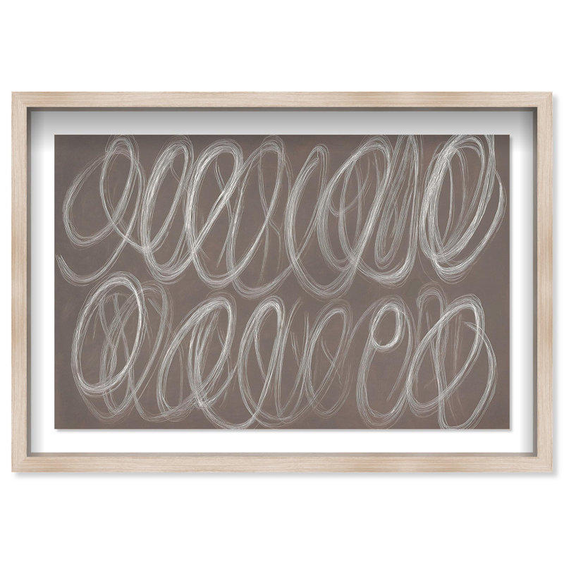 Oliver Gal Coastal Mirage III Abstract - Luxury Shadowbox Framed Wall Art, 38" H x 56" W, Cream