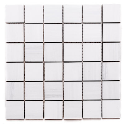 Soho 12" x 12" Porcelain Marble Look Mosaic Wall & Floor Tile