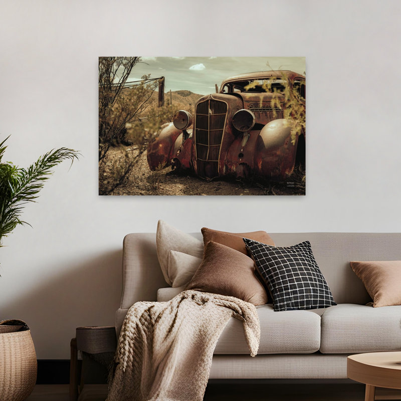 Impression d'art mural paysage naturel abstrait, 32" H x 48" W