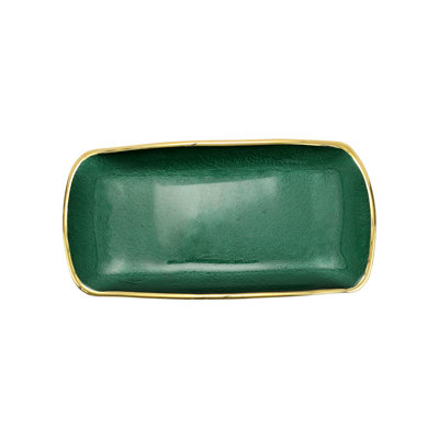 Plateau rectangulaire en verre métallique