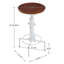 Table de bar à hauteur de comptoir avec repose-pieds en métal pour manger-1123180846