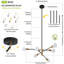 6 - Light Dimmable Sputnik Spider Chandelier-578958721