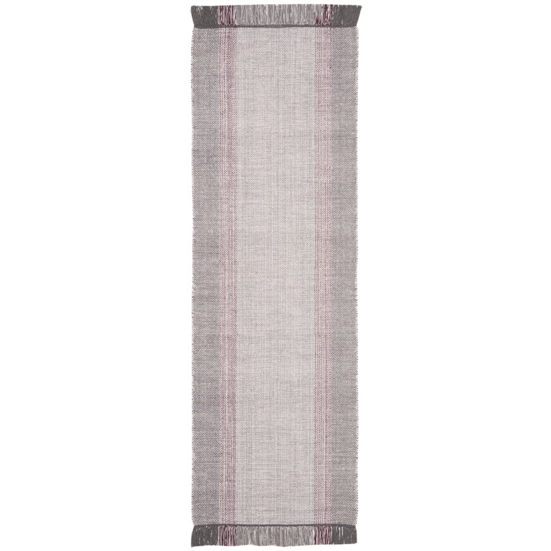 Zoltán Hand Woven Cotton Rug, Runner 2'3" x 7'