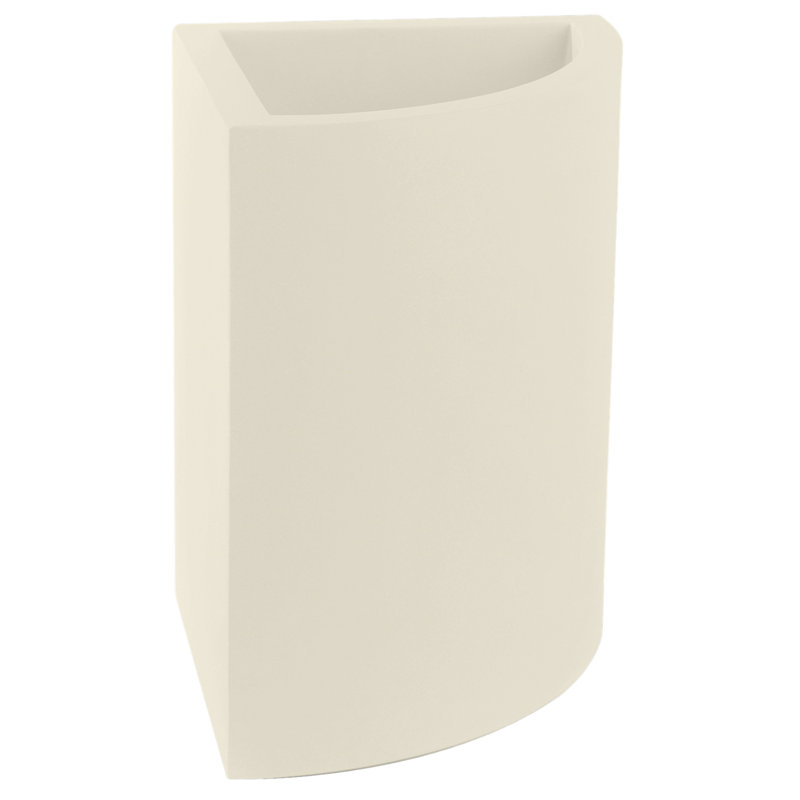 Angular Resin Pot Planter, Ecru