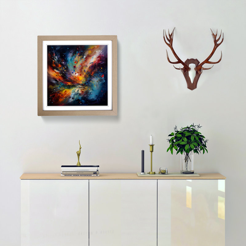 Single Picture Frame Print on Wood, Oak