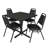 Regency Cain Square Breakroom Table & 4 Restaurant Stack Chairs-73412962-73412963