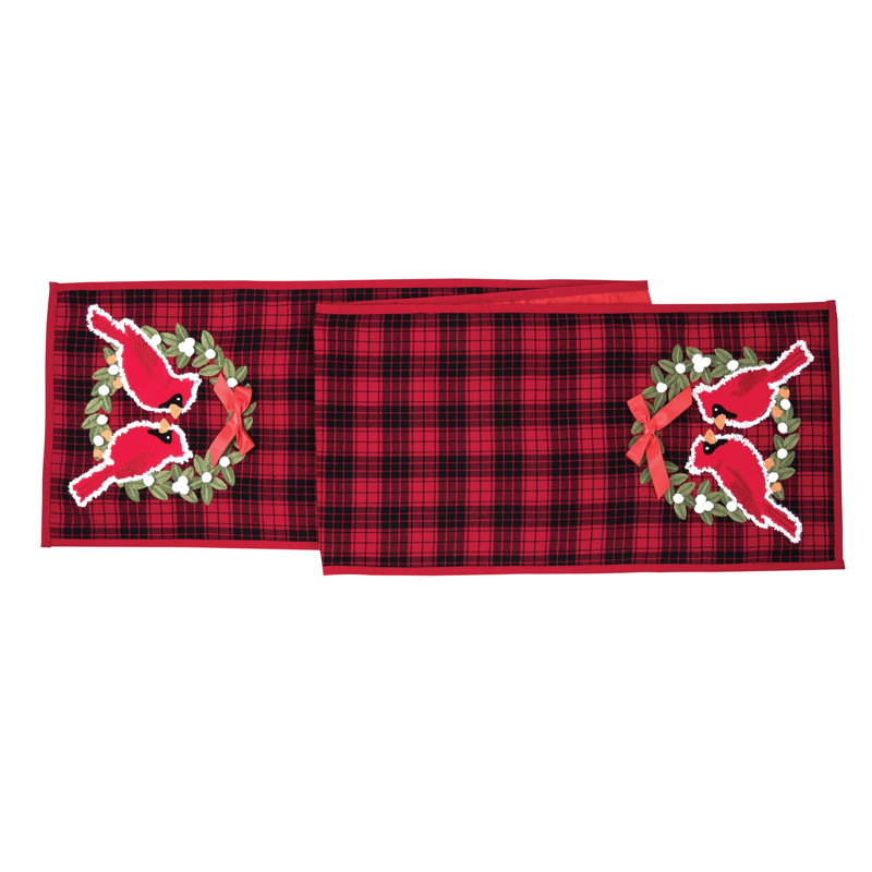 Paladora Checkered 100% Cotton Christmas Table Runner