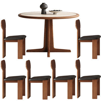 French vintage style round dining table sets.