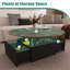 Table basse ronde moderne en acrylique avec éclairage DEL pour salon-313279854-313279856