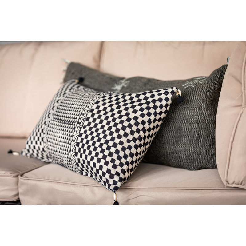 Housse de coussin lombaire gris anthracite Samburi