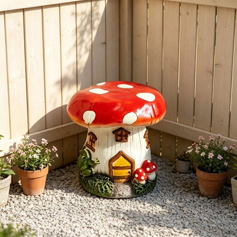 Tabouret de jardin en résine 13,4 po
