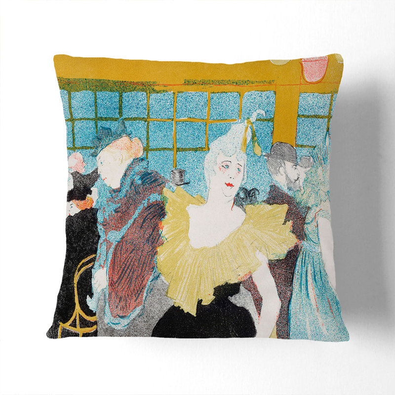 The Clownesse Scatter Cushion, Stone, 40cm H x 40cm W x 15cm D