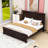 Panel Bed with Headboard and Slats-858236030-858236033
