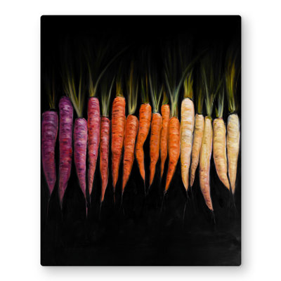 Colorful Carrots - Kitchen Still Life Metal Print for Home Decor