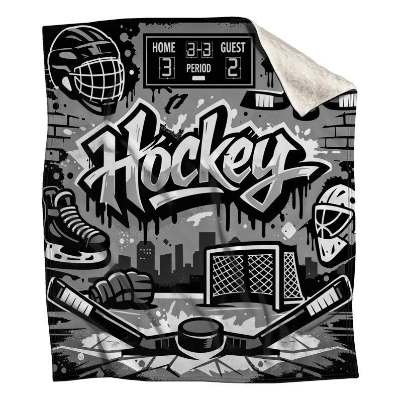 Couvertures graffiti pour équipement de hockey, L 50 po x H 60 po