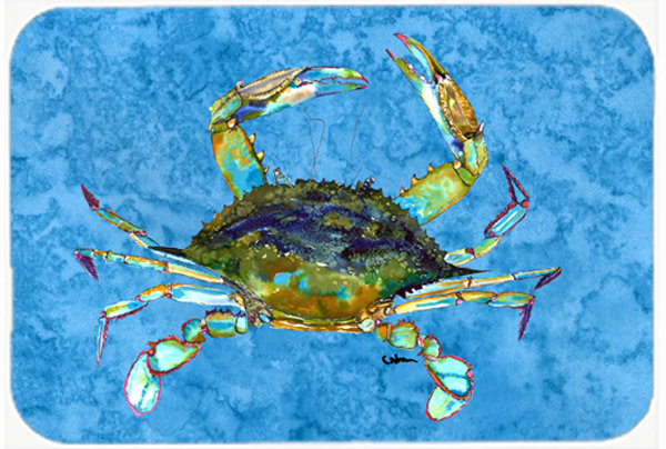 Planche à découper en verre crabe bleu