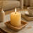 Creative Home Natural Champagne Marble Boat Shaped Candle Holder Tray Accessory Organize Tray Bathroom Countertop Organizer-1029668080-1029668077