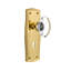 Prairie Plate with Decorative Keyhole and Oval Clear Crystal Door Knob-1149243988
