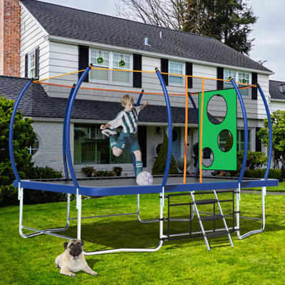 Longue trampoline rectangulaire extérieure pour adultes 8X14FT