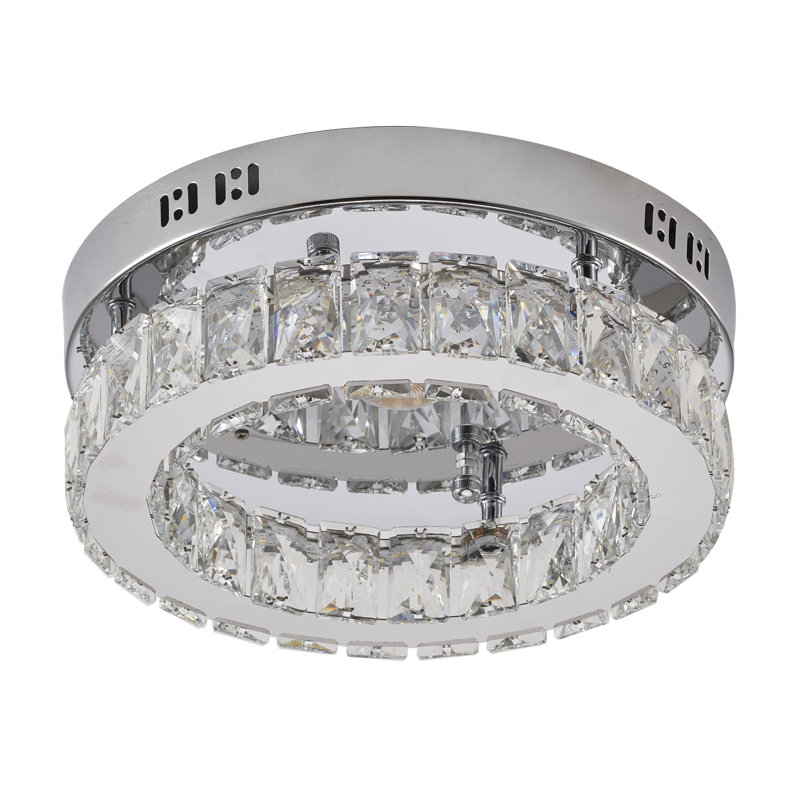 Letitia Modern LED Round Crystal Flush Mount