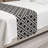 Ambesonne Geometric Bed Runner Triangular Design Charcoal Grey Eggshell-106941203