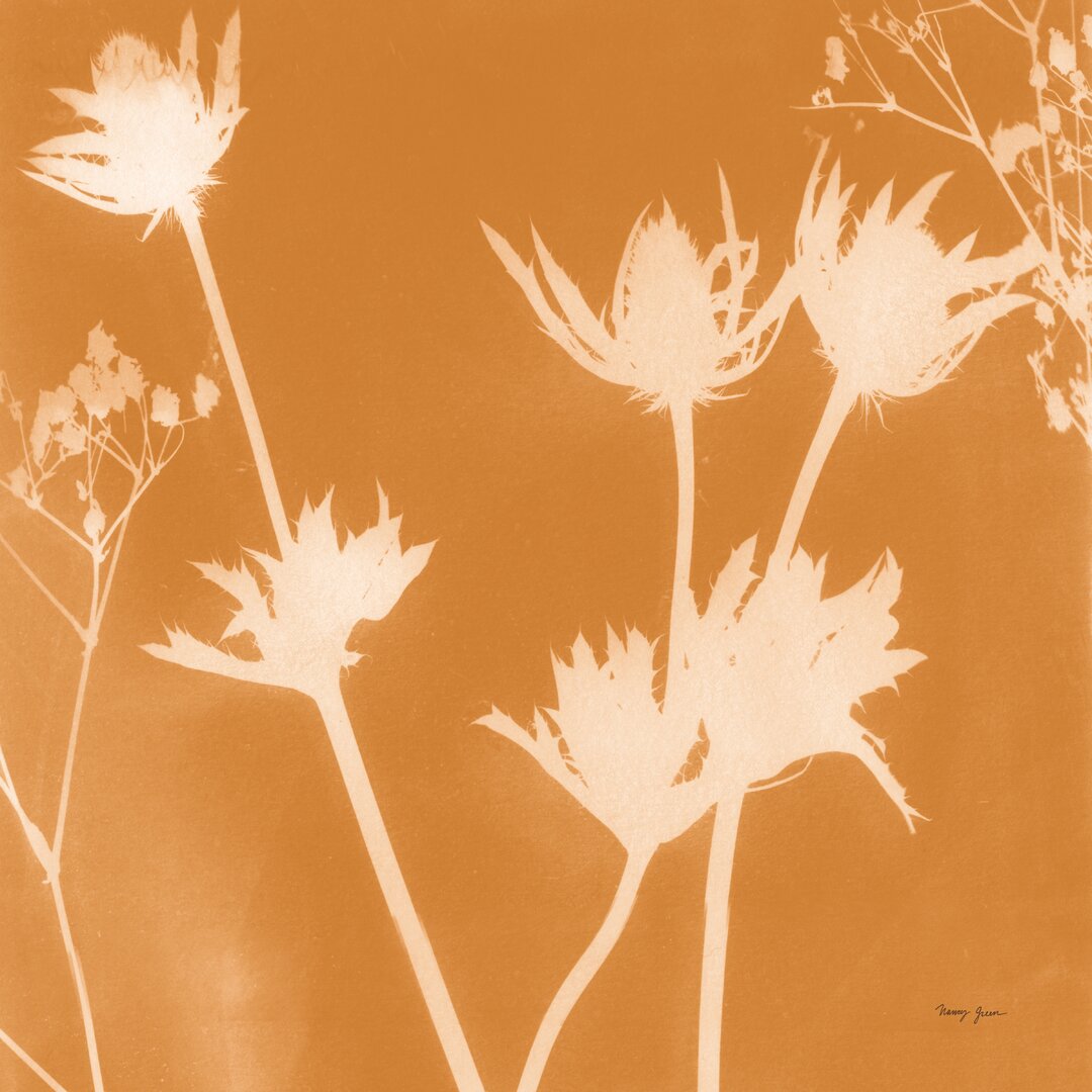 Leinwandbild Enchanted Fall Cyanotype I Crop von Nancy Green