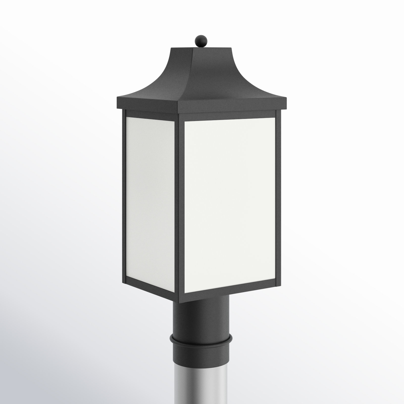 Outdoor Lantern Head, Textured Black