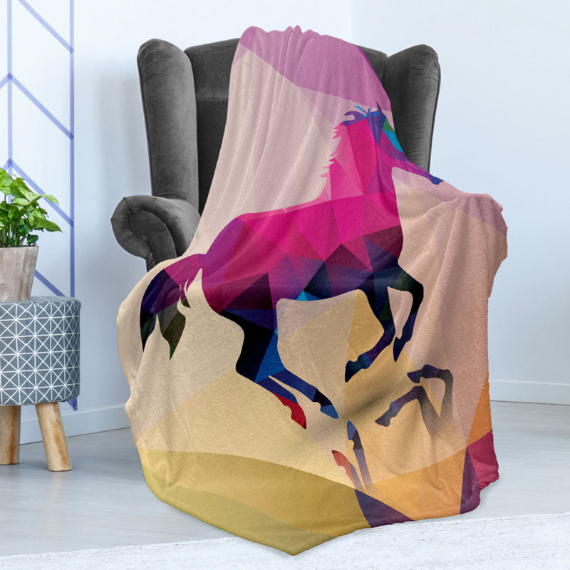 Hand Woven Throw Blanket, 70" W x 90" L