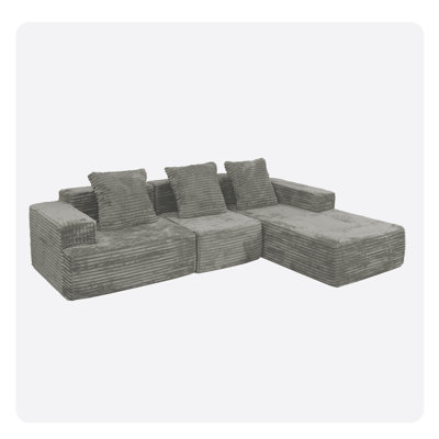 Minimalist Compression Sofa Plush Material For Living Spaces