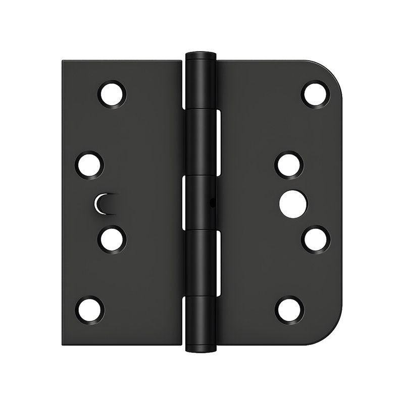 S44058TTNRP1B Charnière 4 po x 4 po x 5/8 po x SQ, Peinture noire