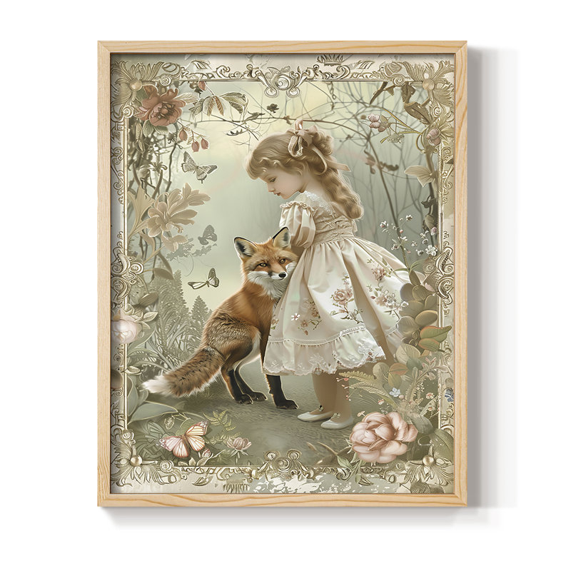 «WOMEN Series CDV», reproduction encadrée - bois massif, Naturel, H 11 po x l 9 po