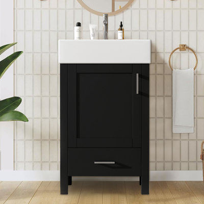20" Freestanding Single Bathroom Vanity with Ceramic Top