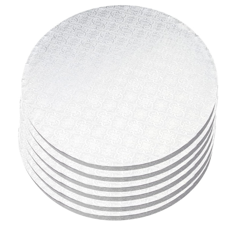Moule à gâteau rond à bord lisse blanc, H 0,5 po x l 12 po x P 12 po