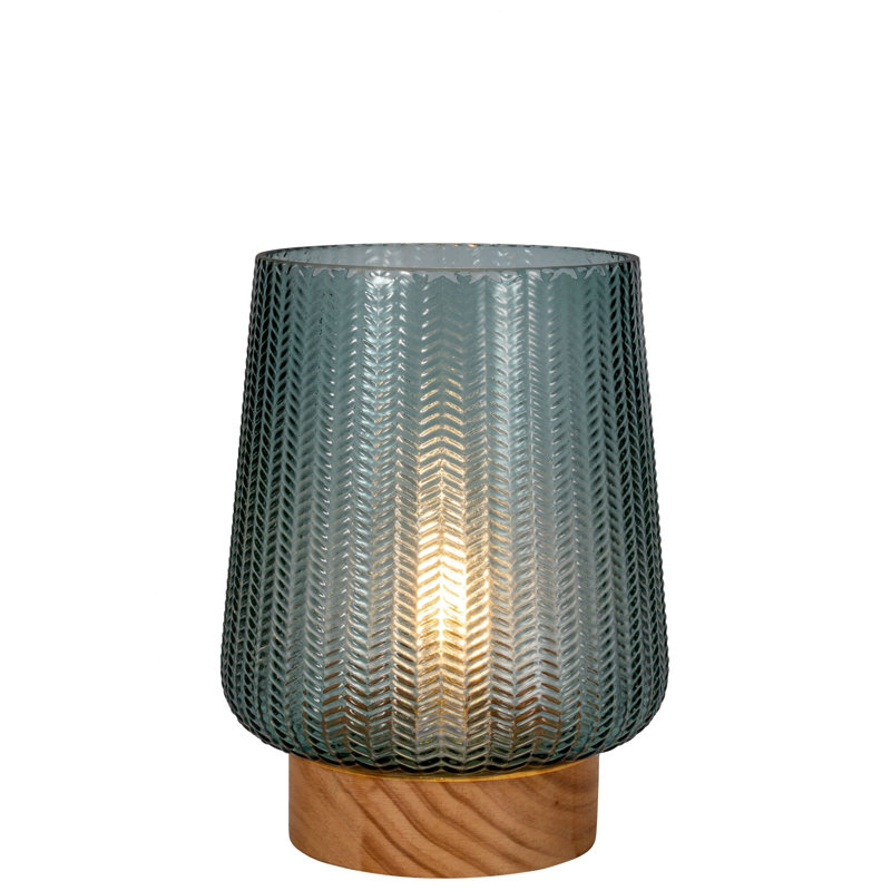 Elfetie Solid Wood Novelty Lamp, Teal