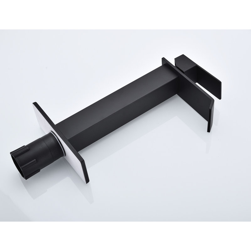Monocommande, cascade, robinet de lavabo de salle de bain, bonde escamotable, éviers sans trop-plein, acier inoxydable, noir mat, corrosion, bec de cascade à débit d'eau stable, non,