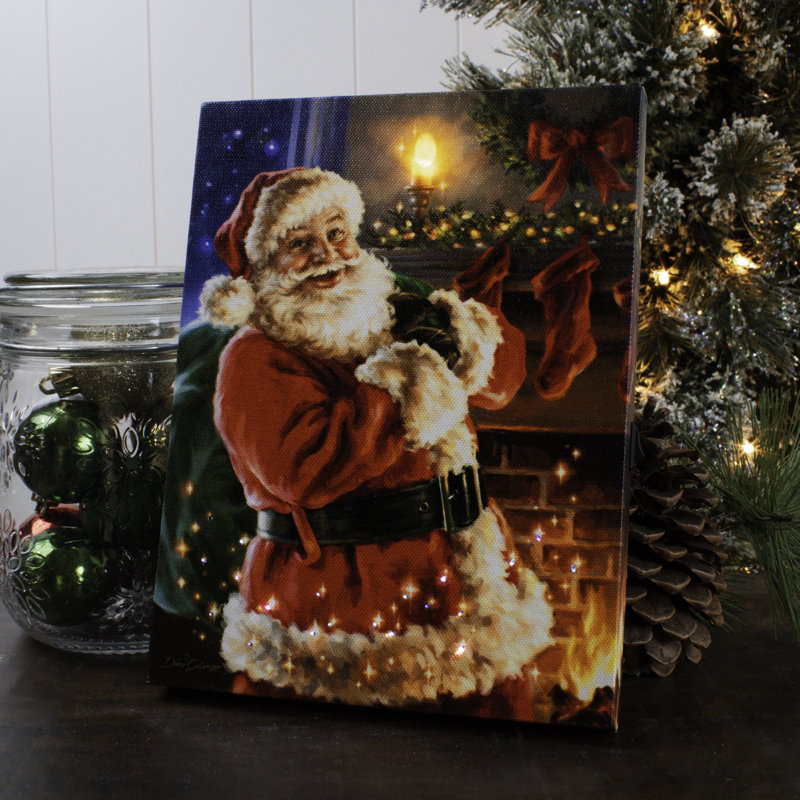 Twas la nuit avant Noël, toile de fond avec mini chevalet 8 x 6