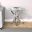 Marroquin Glass Top Cross Legs End Table