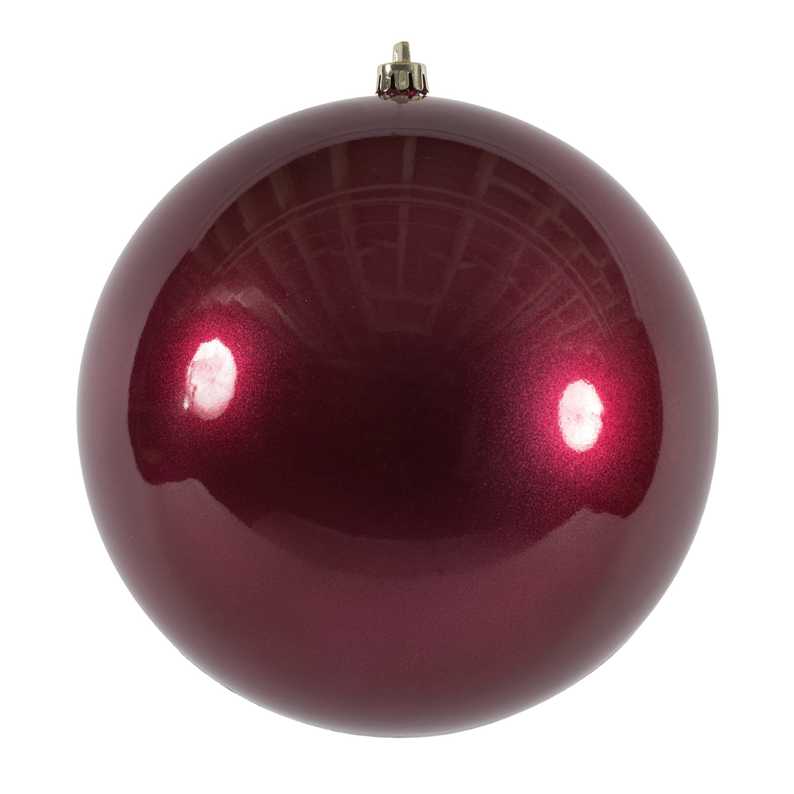 Holiday Décor Ball Ornament, 12" H x 12" W x 12" D, Copper Glitter