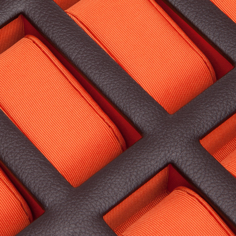Watch Box + Locking, Brown/Orange