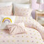 Ensemble de couette 5 pièces en coton brodé, jacquard à pompons, taille grand lit/queen