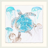 Sea Turtle Montage Print