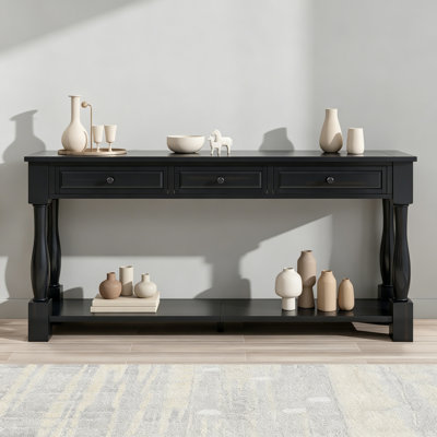 Console 63 po avec tiroirs et tablette ouverte 63 po, multi-scène pour le vestibule, le couloir et le salon