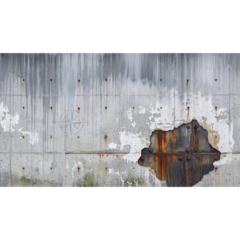 Papier peint texturé amovible rouille, 160 po x 108 po, Peler et coller