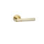  1 Pair Modern Knurled T-Bar Euro Lock Door Handles in Satin Brass Finish with 70mm Key and Thumbturn Barrell