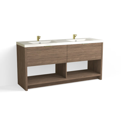 Vista 72" W Freestanding Double Bathroom Vanity