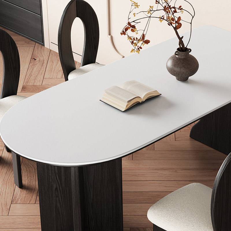 Table de salle à manger rétro pour petit appartement, H 29,52 po x L 86,61 po x l 35,43 po