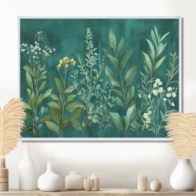 Green Farmhouse Botanical Garden I - Art mural encadré vert