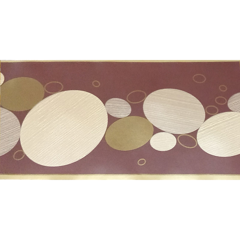 Bordure de papier peint à cercles autocollants 33 pi l pi x l 4 po Grilli