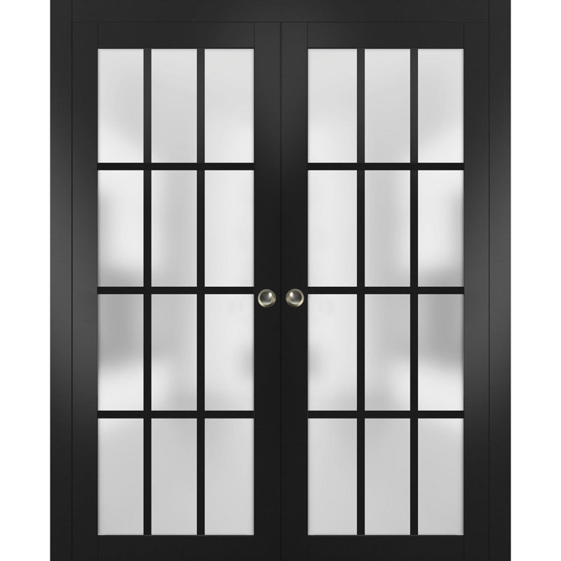 Portes de placard coulissantes en verre givré Felicia, 84 po x 80 po